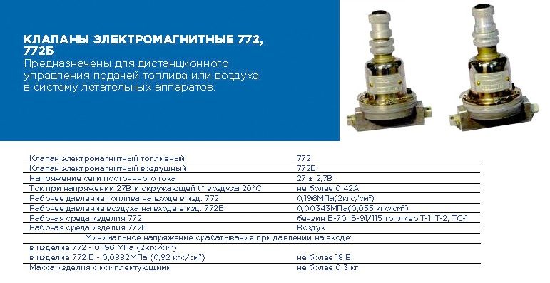 Кран топливный электромагнитный