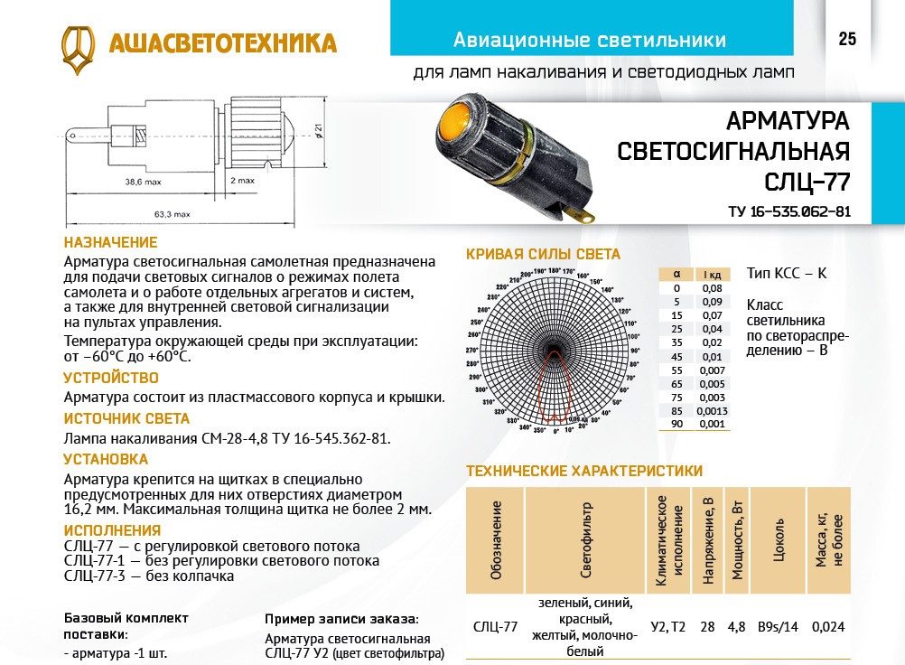 Арматура светосигнальная