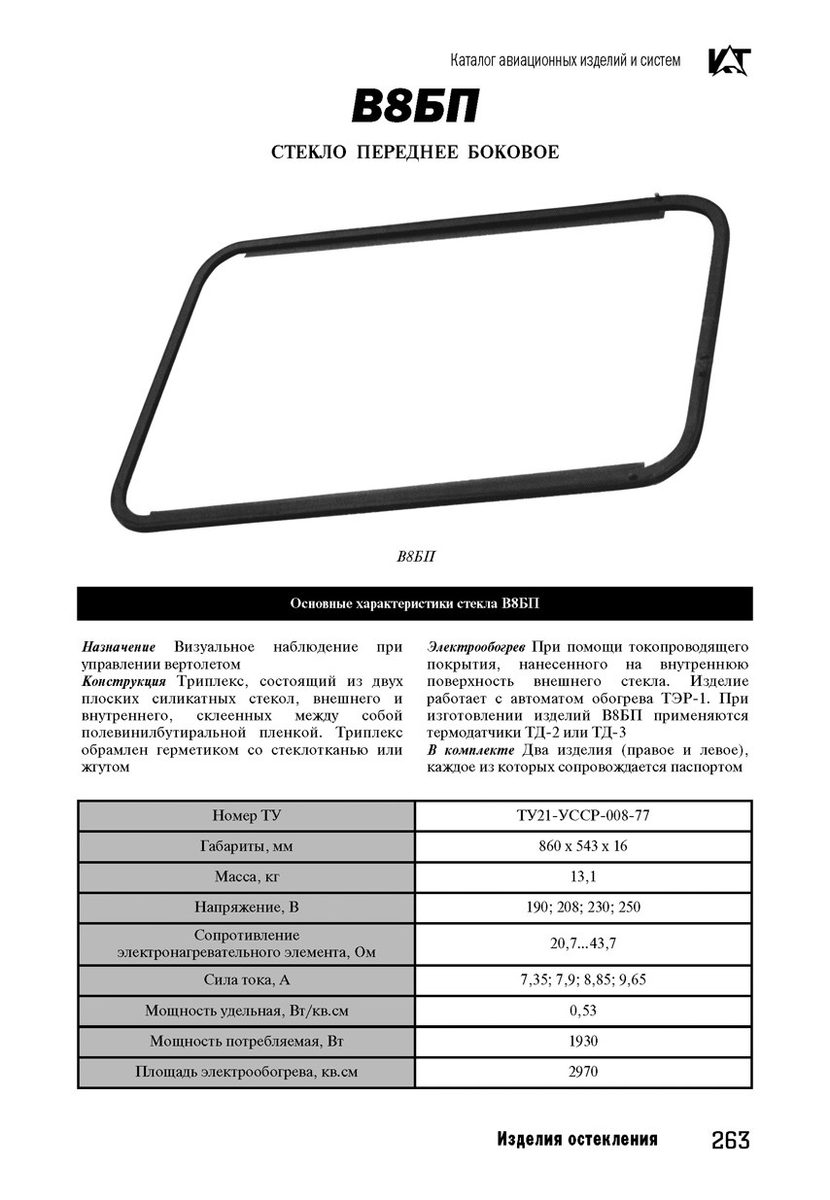 Стекло боковое обзорное правое